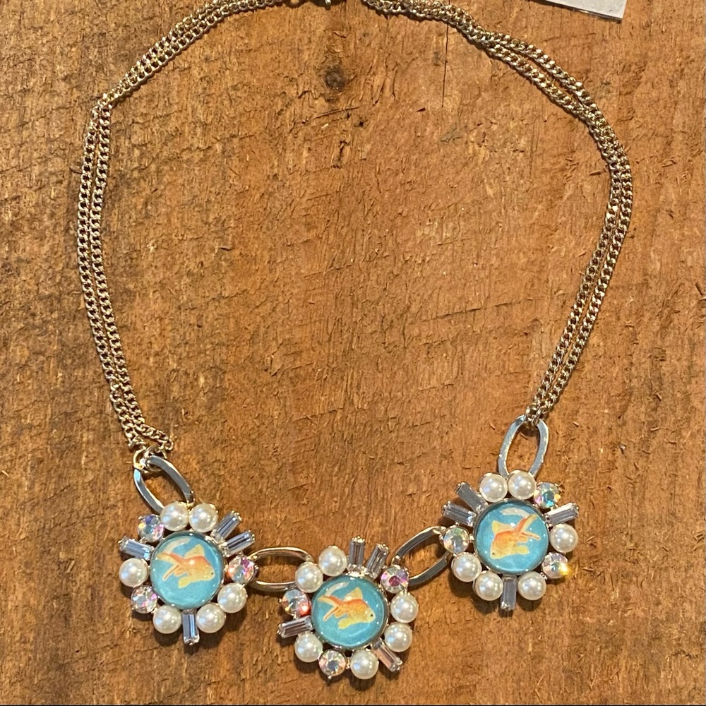 Betsey Johnson - Granny Chic Goldfish Necklace NWT